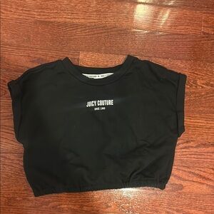 Juicy Couture Black Short Sleeve Tee Modern Cropped